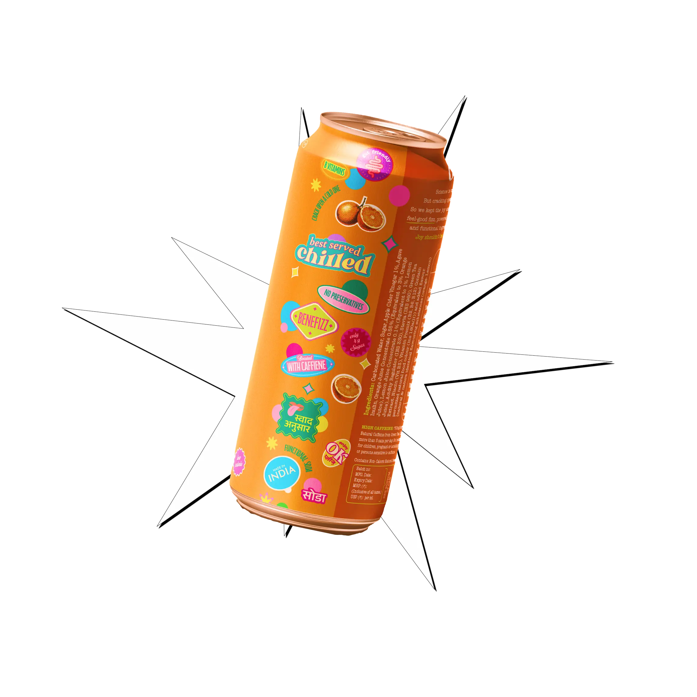 Prebiotic soda can